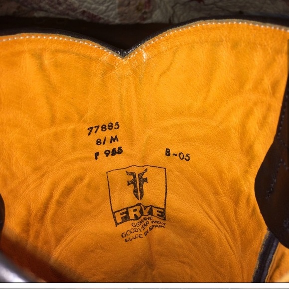 Rare FRYE Deadstock Black Leather Mustang Boots - Picture 3 of 7